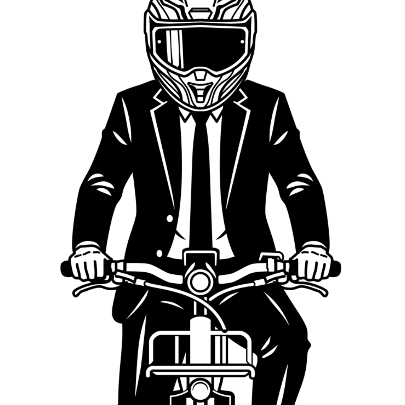 Businessman on Bike