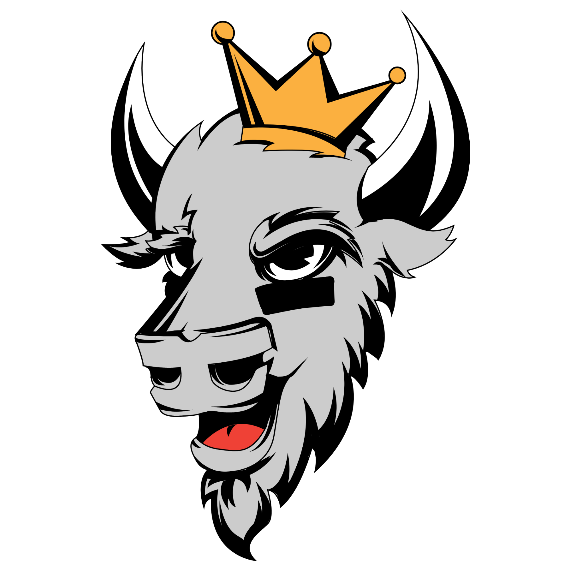 Cartoon Buffalo Head Vector Logo Design Product Image