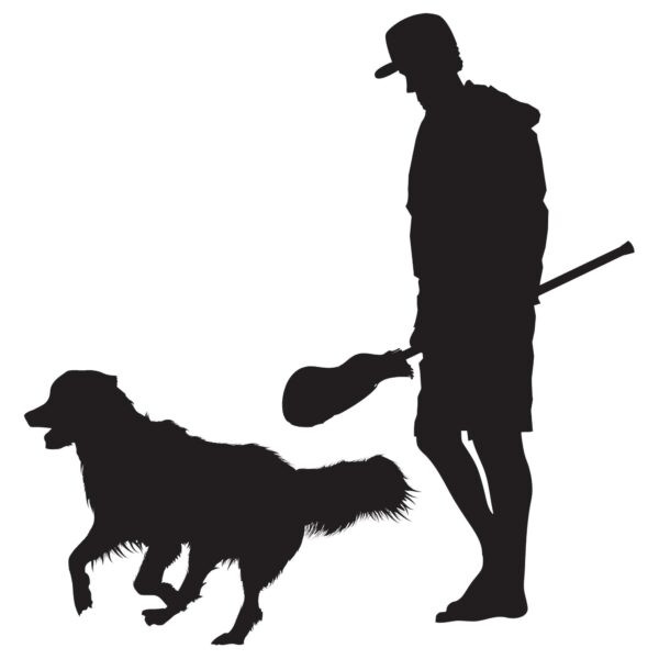 Lacrosse Dog Silhouette Vector Illustration Product Image