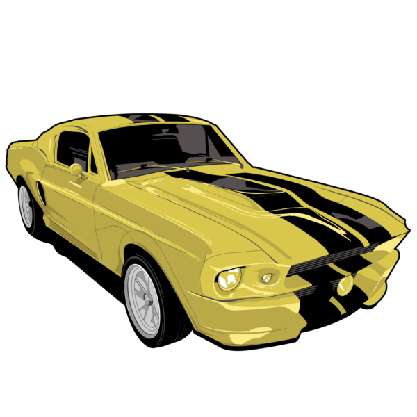 Shelby Mustang Vector Illustration Product Image