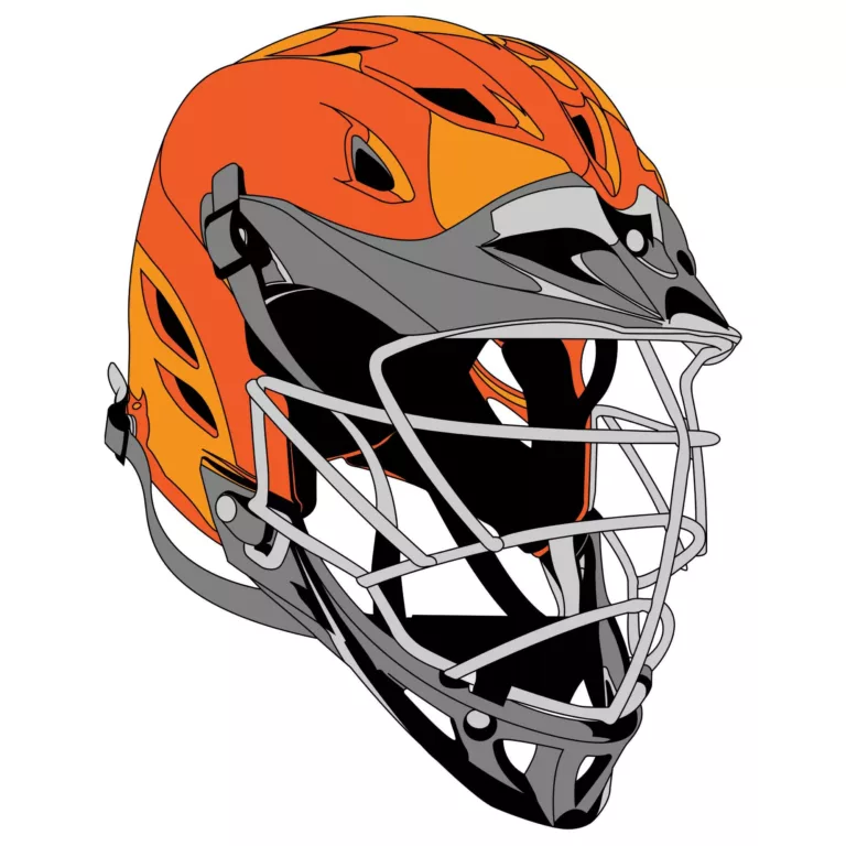 Mens Lacrosse Helmet Vector Illustration Product Image