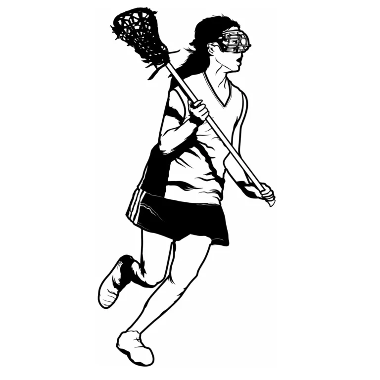 Women’s Lacrosse Player Vector Illustration Product Image