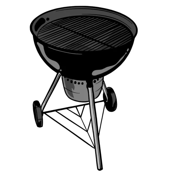 Charcoal Kettle Grill SVG Vector Illustration Product Image