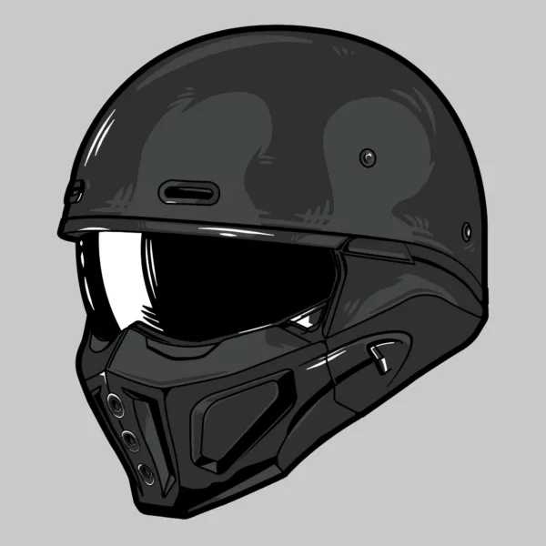 Motorcycle Helmet SVG Vector Illustration Product Image