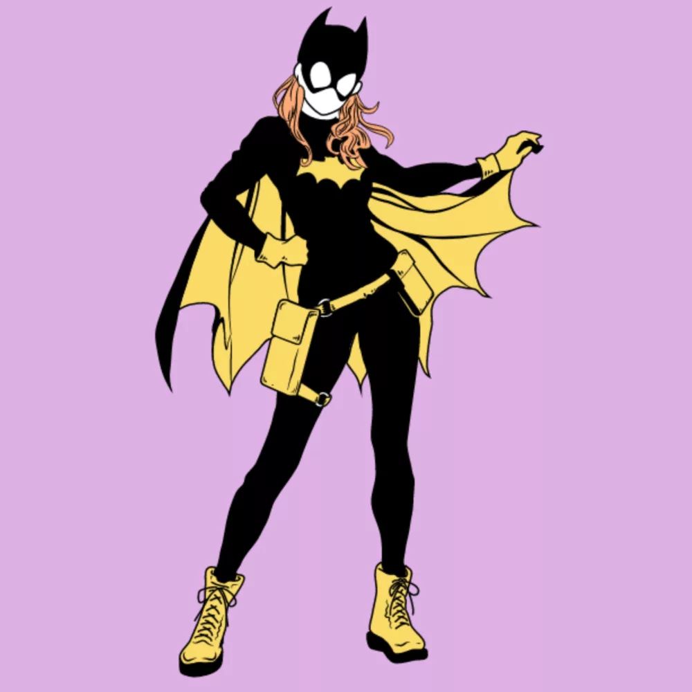 Batgirl Hero Pose Vector Illustration Product Image