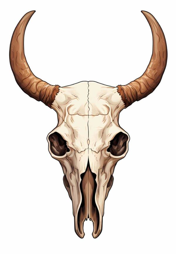 Cattle Skull Digital Art