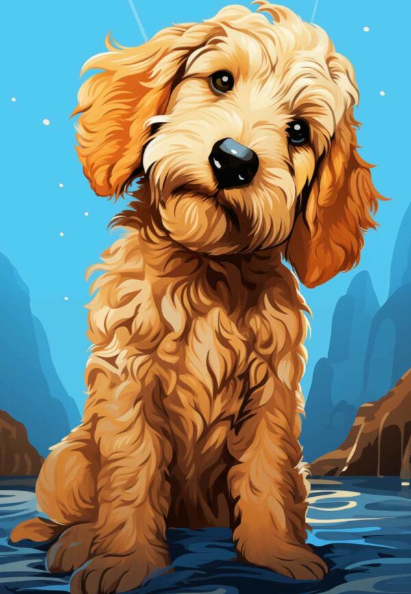 Goldendoodle Puppy Digital Art