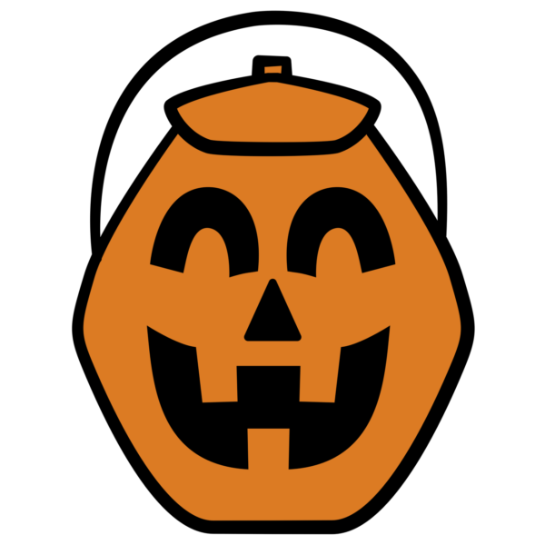 Jack-o-lantern candy bucket illustration clipart