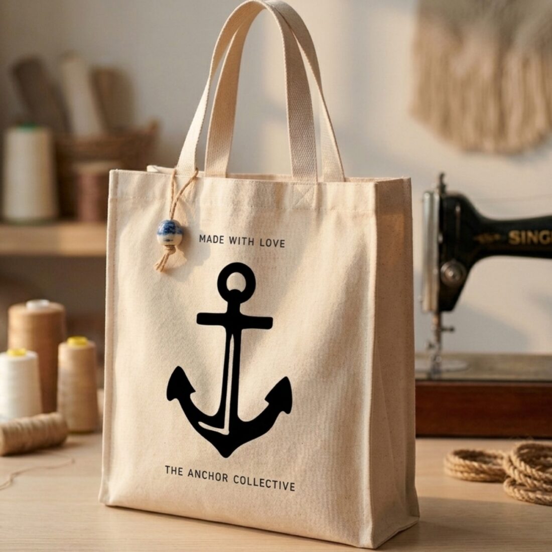 Anchor design on tote
