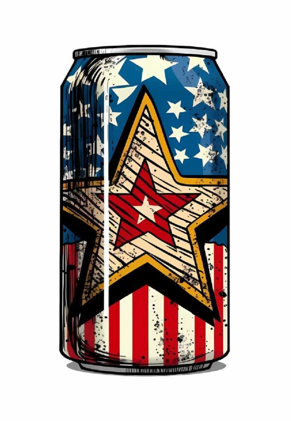 Patriotic Beer Can Digital Art
