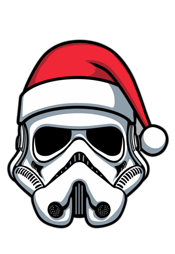 Santa stormtrooper sticker design svg file product image