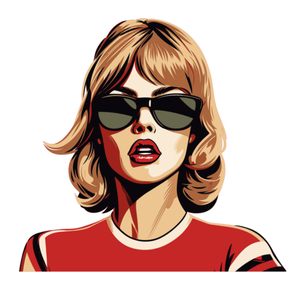 Taylor Swift illustration wearing sunglasses product image